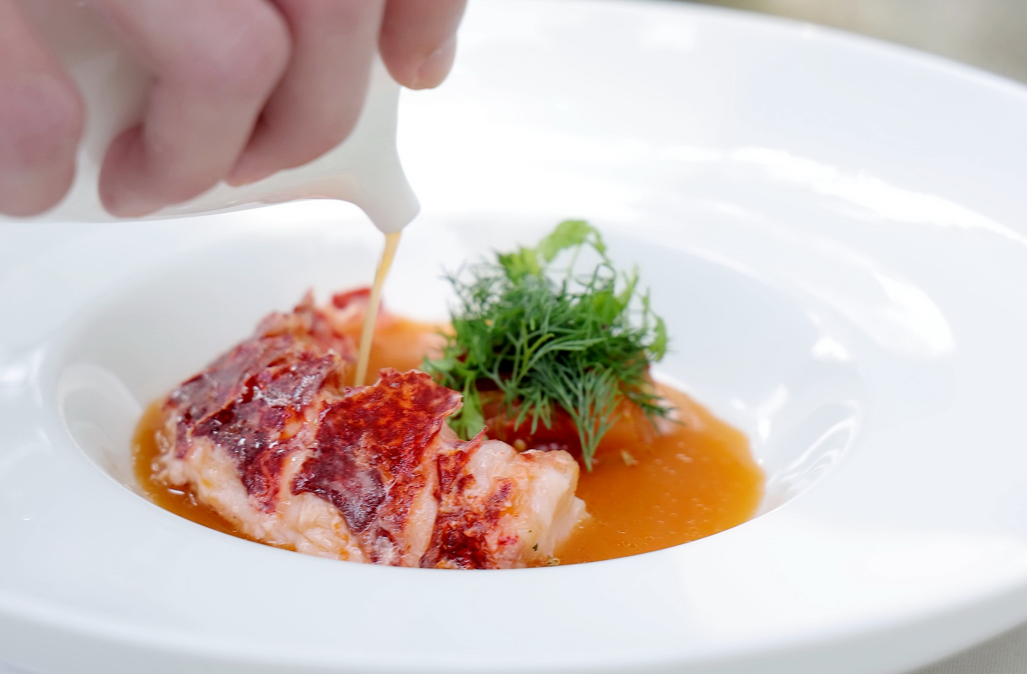 烤藍龍蝦與西西里魚湯。圖片來源：三二行館