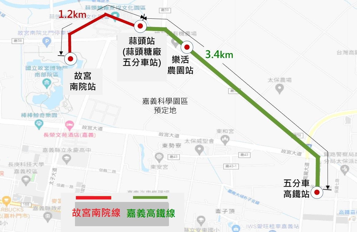 台糖「尋蜜號」路線圖。圖片來源：台灣糖業公司