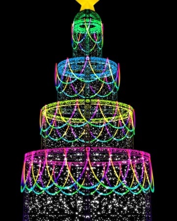 今年活動推出以蛋糕為主題的七彩聖誕樹（示意圖）。圖片來源：澎湖縣政府